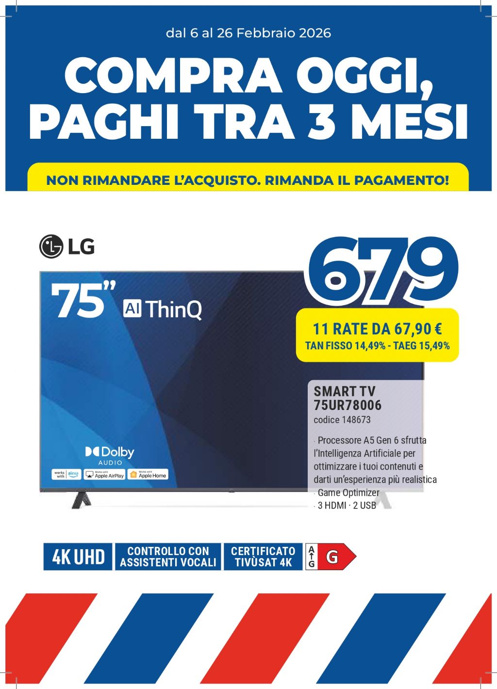 TV LG 75UR78006 75''